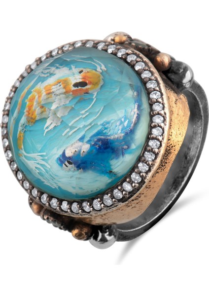 0.70 Karat Pırlanta Zümrüt Yüzük, Balık Motifli, Gerçek Pırlanta, Sertifikalı Mücevher modelleri