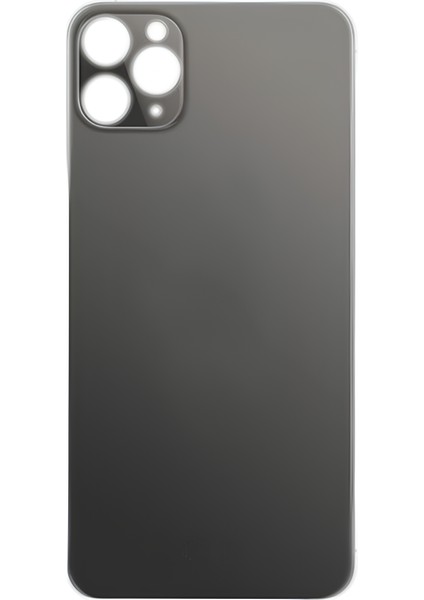 iPhone 11 Pro Max Uyumlu Geniş Kamera Camlı Batarya Kapağı (Siyah) VR-20366