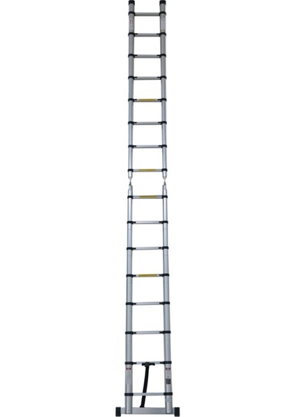 Elmas Serisi – 8+8 Basamaklı Çift Taraflı Teleskopik Alüminyum Merdiven | 2,5+2,5 M | 150 kg A Tipi fırsatları