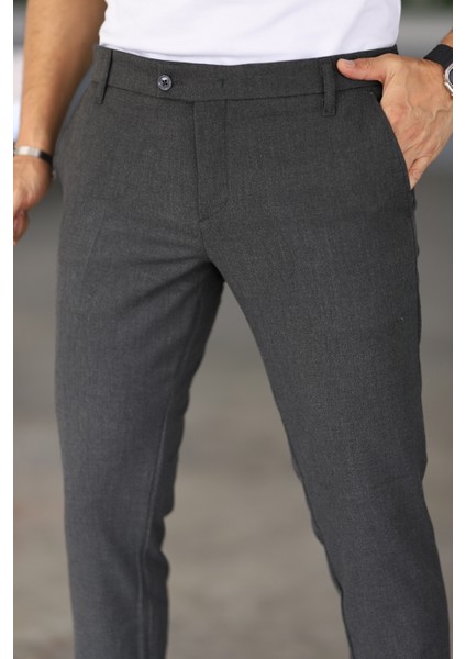 Erkek Antrasit Renk Italyan Kesim Slimfit Kumaş Pantolon indirimleri