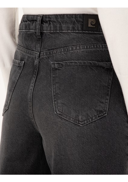 Kadın Gri High Waist Flare Fit Jean Pantolon 50299729-VR024