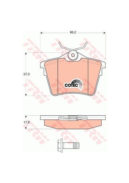 -GDB1596 - Fren Balatası Arka P407 04> P607 00> / C5 08>