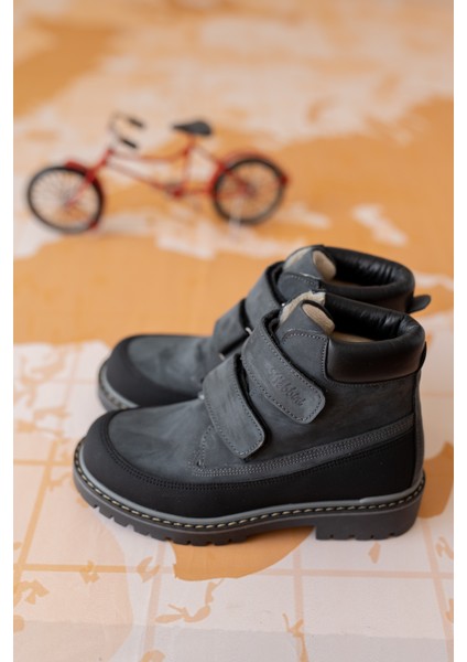 Timber- Gri Burun Korumalı Hakiki Deri Çocuk bot