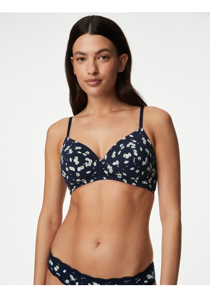 3'lü Balensiz Pamuklu T-Shirt Sütyeni Seti fiyatları