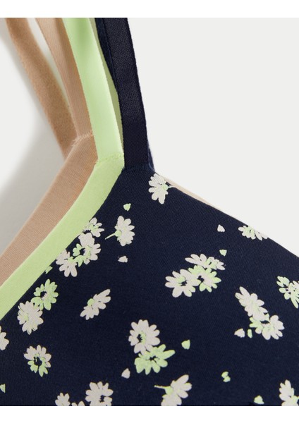 3'lü Balensiz Pamuklu T-Shirt Sütyeni Seti indirimleri