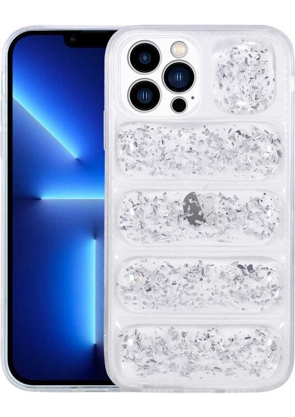 iPhone 12 Pro Max Kılıf Kamera Korumalı Simli Airbag'li Zıvo Dalga Kapak-Gümüş