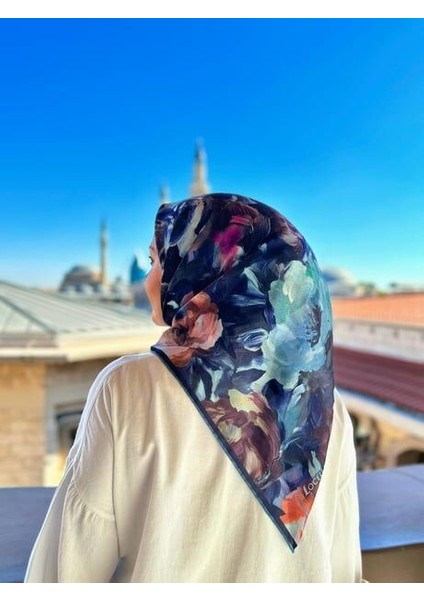 Soft Pamuk Eşarp Lacivert modelleri