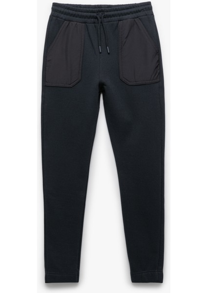 Cep Detaylı Şardonlu Beli Bağlamalı Pantolon Görünümlü Eşofman Altı