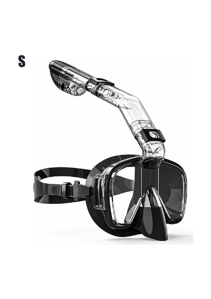 Dalış Maskesi Şnorkel Maskesi Su Geçirmez Buğu Önleyici Sıvı Silikon (Yurt Dışından)