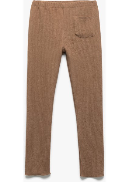 Beli Lastikli Ribanalı Cep Detaylı Basic Tayt