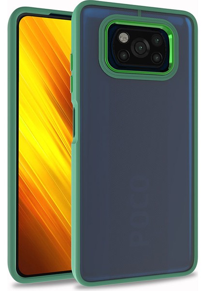 Xiaomi Poco X3 Kılıf Zıvo Flora Kapak-Yeşil