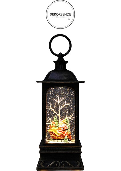 Nostaljik Kar Küresi Müzikli Pilli Işıklı Biblo Antik Eskitme 21 cm fiyatları