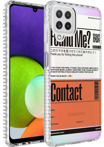 Galaxy A22 4g Kılıf Airbag Kenarlı Renkli Desenli Silikon Zıvo Elegans Kapak-No6