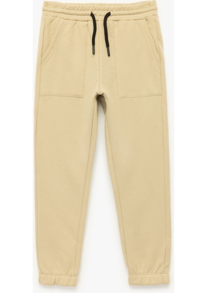 Pamuklu Şardonlu Cep Detaylı Jogger Eşofman Altı
