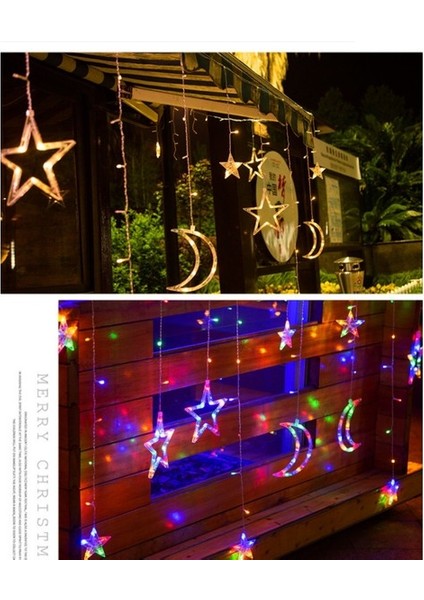 LED Yıldız Ay Vitrin Iç Dekoratif Işık 3.5m Uzunluk (Yurt Dışından) fırsatları