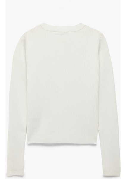 Düğmeli Uzun Kollu Bisiklet Yaka Triko Taşlı Hırka fiyatları