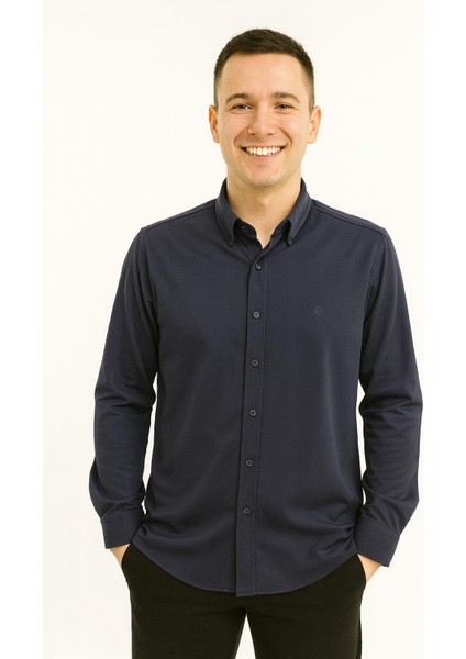 Dormen Erkek Pamuklu Slim Fit Uzun Kol Gömlek 7372