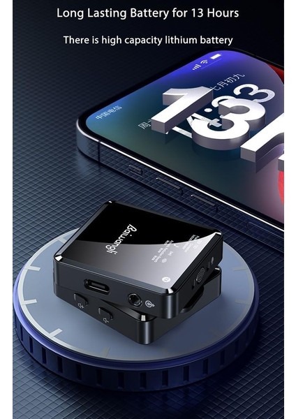 Kablosuz 2'li Yaka Mikrofonu Type-C Iphone 3.5mm Jack Girişli Yayıncı Röportaj Mikrofonu