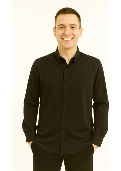 Dormen Erkek Pamuklu Slim Fit Uzun Kol Gömlek 7372