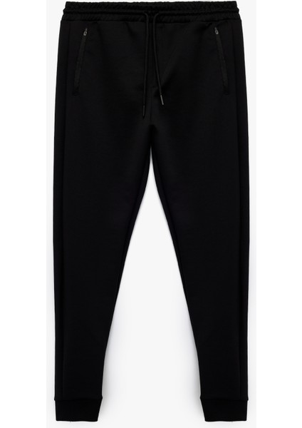 Scuba Kumaş Fermuarlı Cep Detaylı Jogger Spor Eşofman Altı