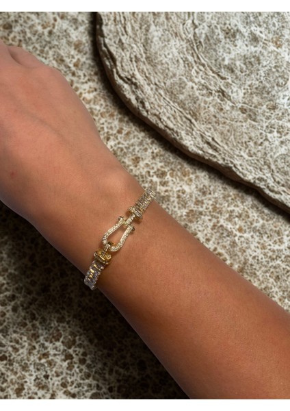 Altın Kaplama Taşlı Tokalı Bileklik fiyatları