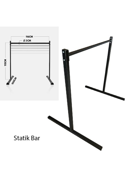 Statik Bar Barfiks Bar Kademeli 115 cm modelleri
