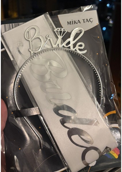Bride Taç ve Kuşak Seti Bekarlığa Veda Partisi Brideto Be