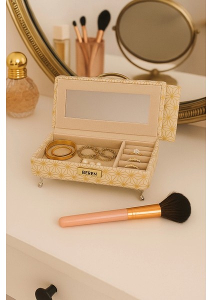 Berjer Figürlü Kadife Desenli Takı Bijuteri Mücevher Kutusu Biblo 24cm Krem Ithal Ürün fırsatları