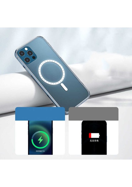 iPhone 11 Pro Max Kılıf Zıvo Tacsafe Wireless Kapak-Renksiz modelleri