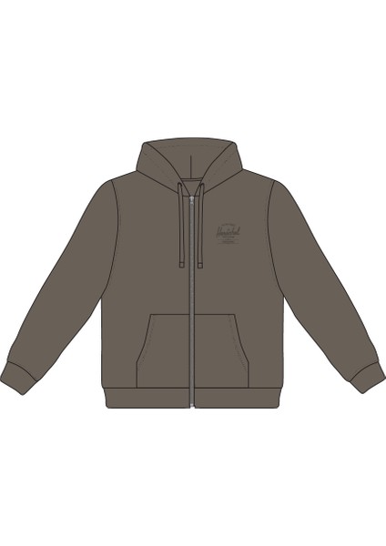 Basic Zip Erkek Kapüşonlu Sweatshirt