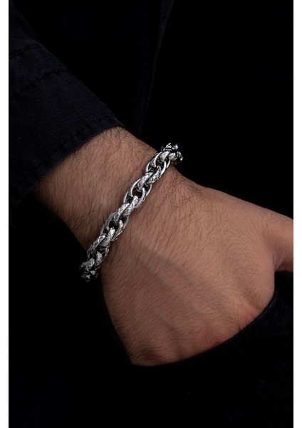 Erkek Çelik Bileklik - Sarmal Model Çelik Bileklik