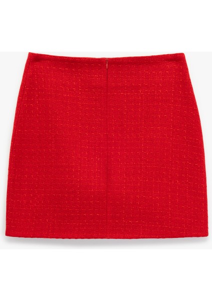 Slim Fit A Kesim Tüvit Mini Etek fiyatları