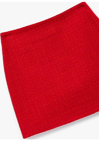 Slim Fit A Kesim Tüvit Mini Etek modelleri