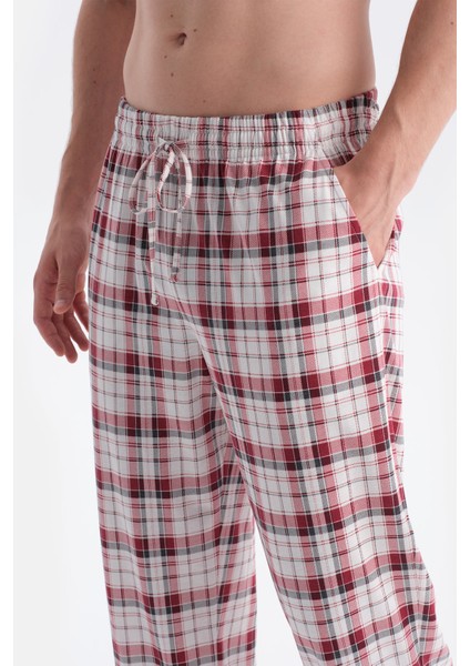 Uzun Kollu Altı Ekoseli Tişört Pantolon Takım