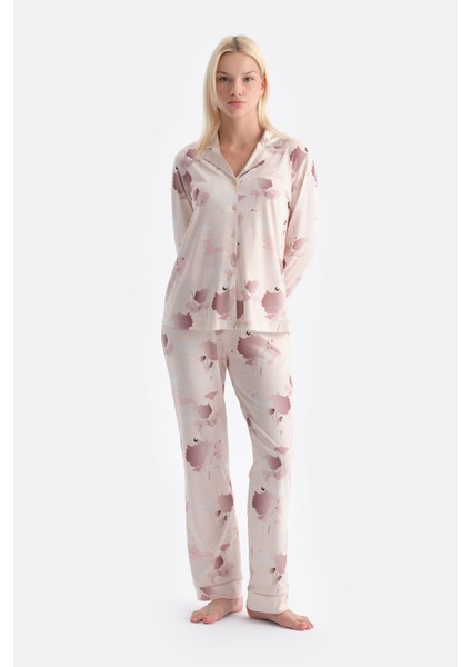 Çiçek Desenli Gömlek Pantolon Takım fırsatları