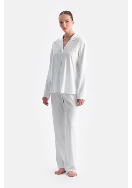 Çizgili Gömlek Pantolon Takım