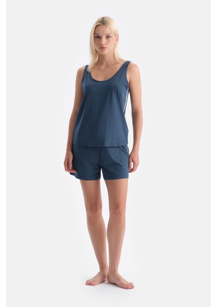 Kalın Askılı Pamuk Modal Atlet Şort Takım