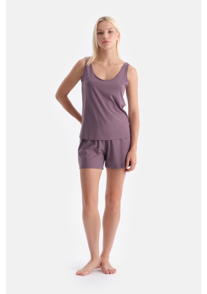 Kalın Askılı Pamuk Modal Atlet Şort Takım