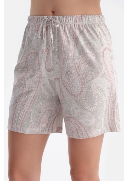 Kalın Askılı Şortu Baskılı Atlet Şort Takım