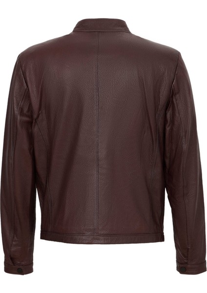 Bordo Hakiki Deri Erkek Hakiki Deri Mont - E22KDM310381-R4X fırsatları