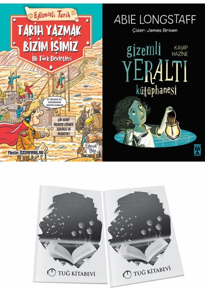 Tarih Yazmak Bizim Işimiz Ilk Türk Devletleri ve Gizem Li Yeraltı Kütüphanesi 4 Kayıp Hazine + Hediyeli