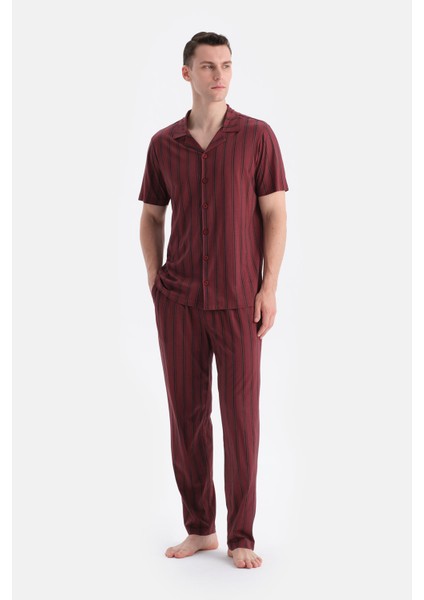 Kısa Kollu Çizgili Gömlek Pantolon Takım fırsatları