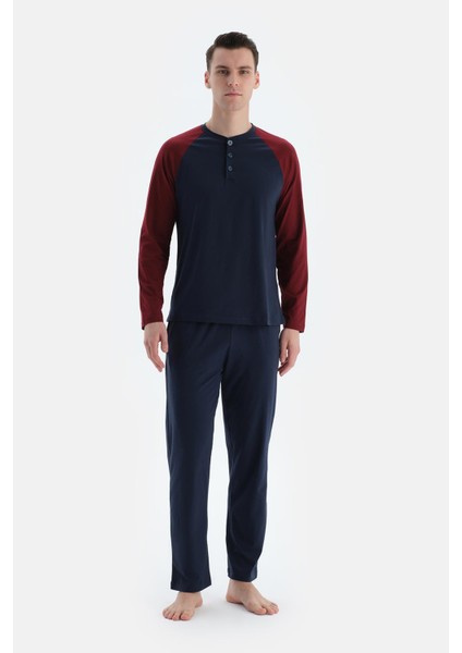 Lacivert Erkek Reglan Kol Pijama Takımı fırsatları