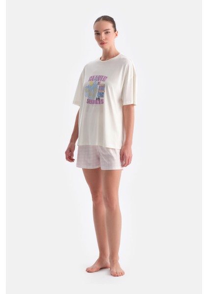 Baskılı Kısa Kollu Tişört Şort Takım