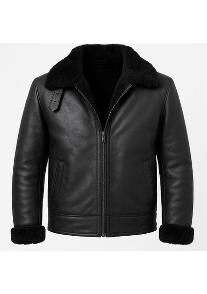 DERİMONTAYA Hakiki İçi Kürk Deri Mont Siyah fiyatları