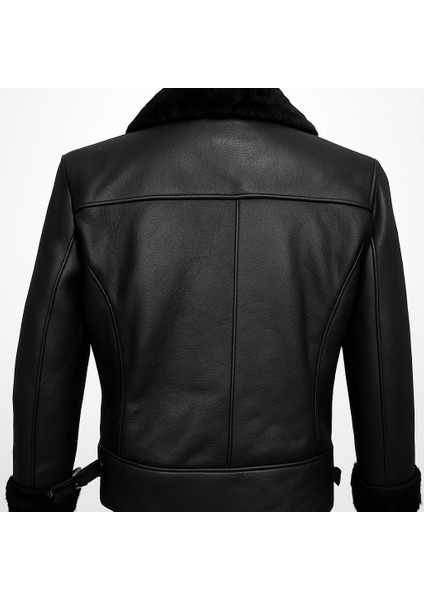 DERİMONTAYA Hakiki İçi Kürk Deri Mont Siyah fırsatları