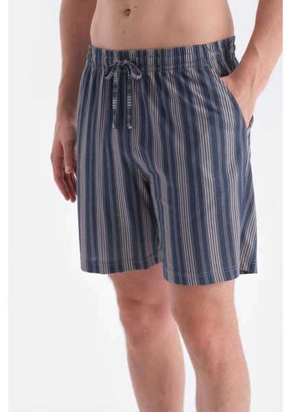 Kısa Kollu Patlı Altı Çizgili Tişört Şort Takım indirimleri