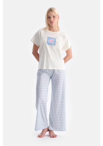 Kuş Baskılı Tişört Pantolon Takım