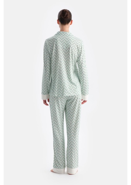 Geometrik Desenli Gömlek Pantolon Takım fiyatları