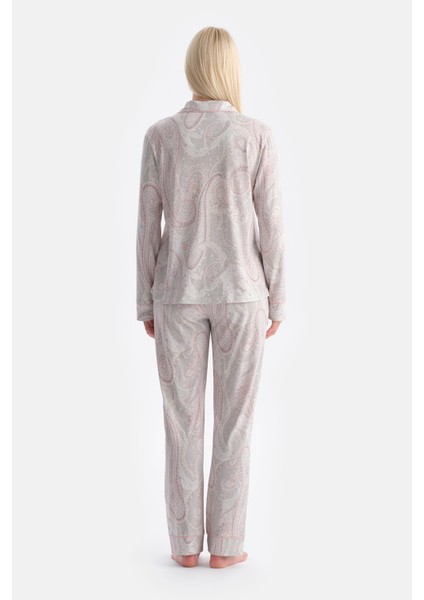 Şal Desenli Gömlek Pantolon Takım fiyatları